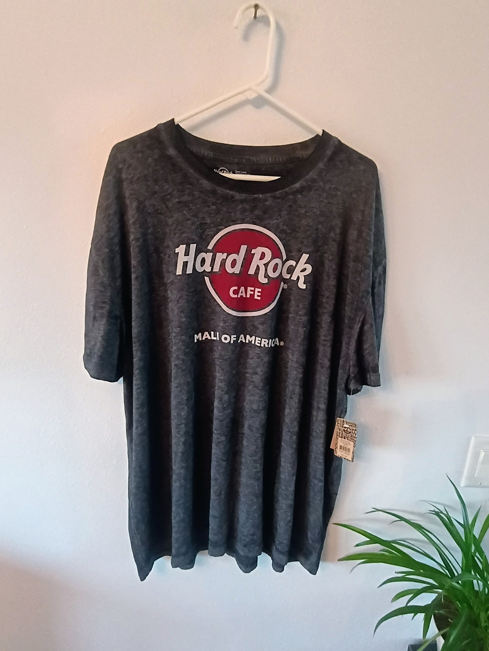 Hard Rock Cafe Mall of America Burnout Graphic Tee Charcoal Gray 3XL NWT